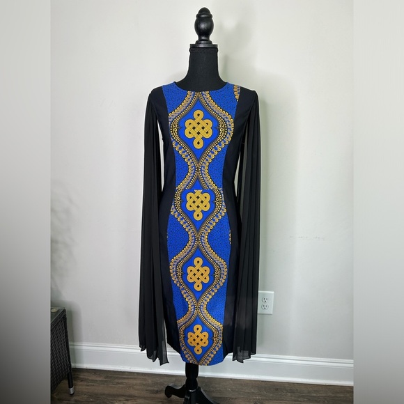 Source Unknown Dresses & Skirts - Brand New African Tribal Print Black sheath Dress sz s
